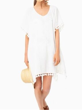 Tuckernuck Pomander Place Katie Caftan Tassel Hem Beach Cover-Up Tunic